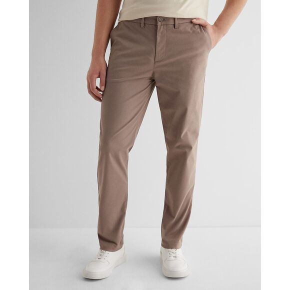 Express Athletic Slim Hyper Stretch Chino - Walnut - Picture 1 of 5
